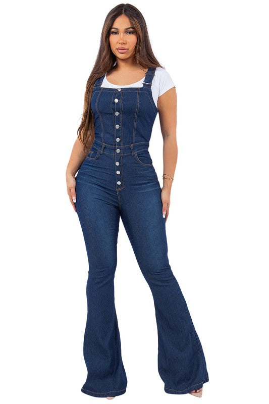 Scarlett Denim Jumpsuit ( Sizes: S-3XL)