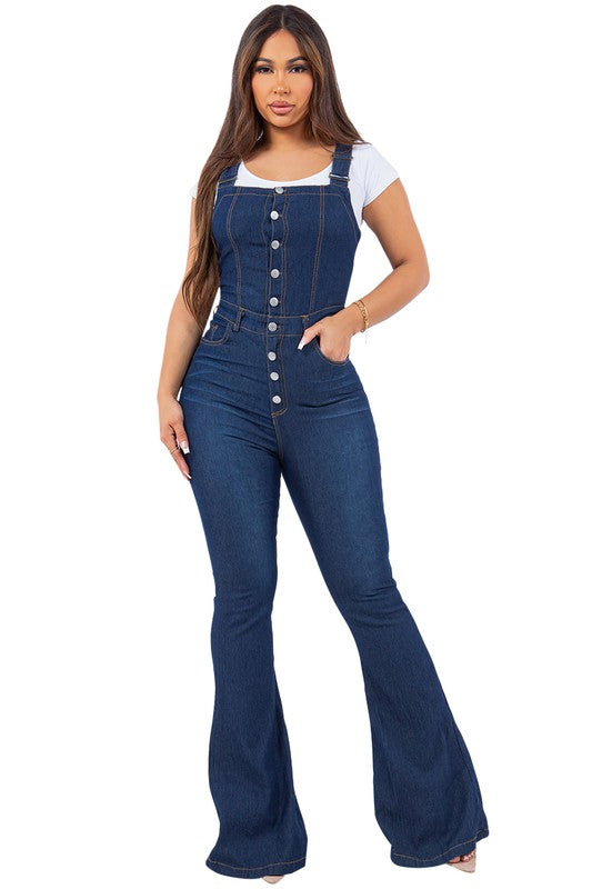 Scarlett Denim Jumpsuit ( Sizes: S-3XL)