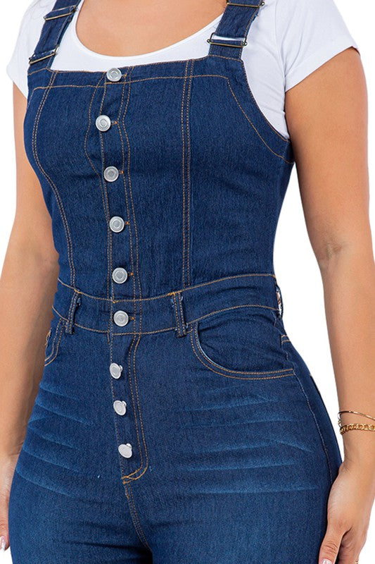 Scarlett Denim Jumpsuit ( Sizes: S-3XL)