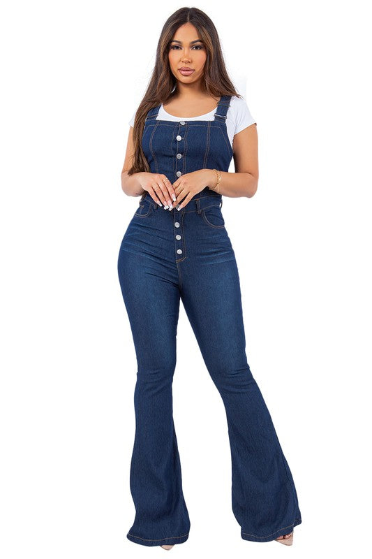 Scarlett Denim Jumpsuit ( Sizes: S-3XL)