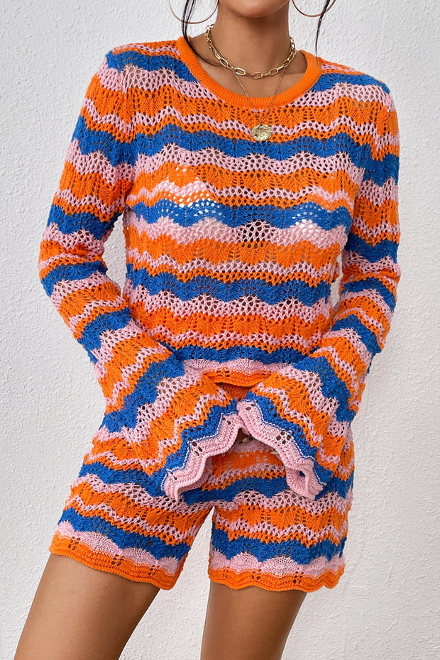 Mila Sweater and Knit Shorts Set (Sizes: S-XL)